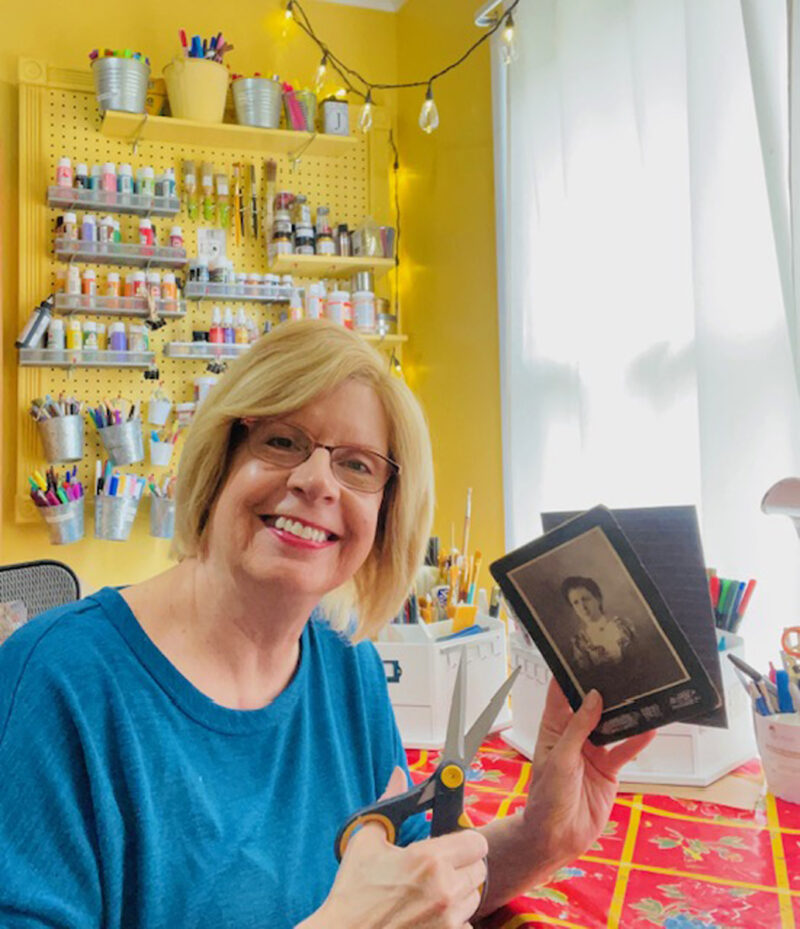 portrait of artist in studio